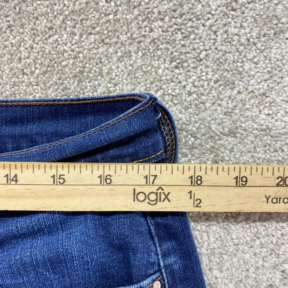 Levis 505 Straight Leg Jeans Womens‎ 14 Medium Wash Blue Denim Flap Pocket